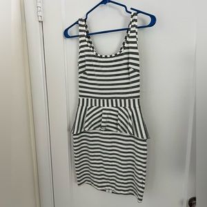 Bebe Mini Peplum Waist Dress